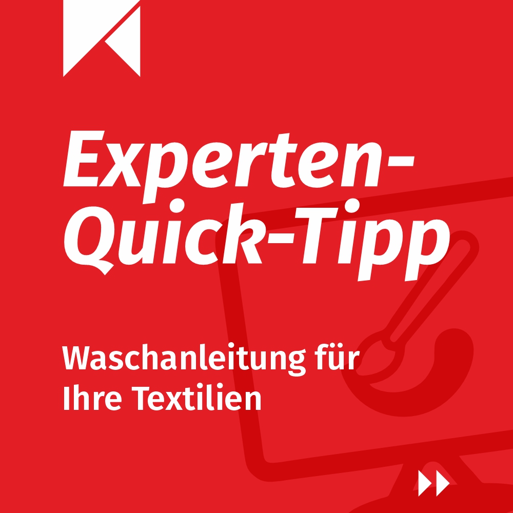 Pflegehinweise für veredelte Textilien