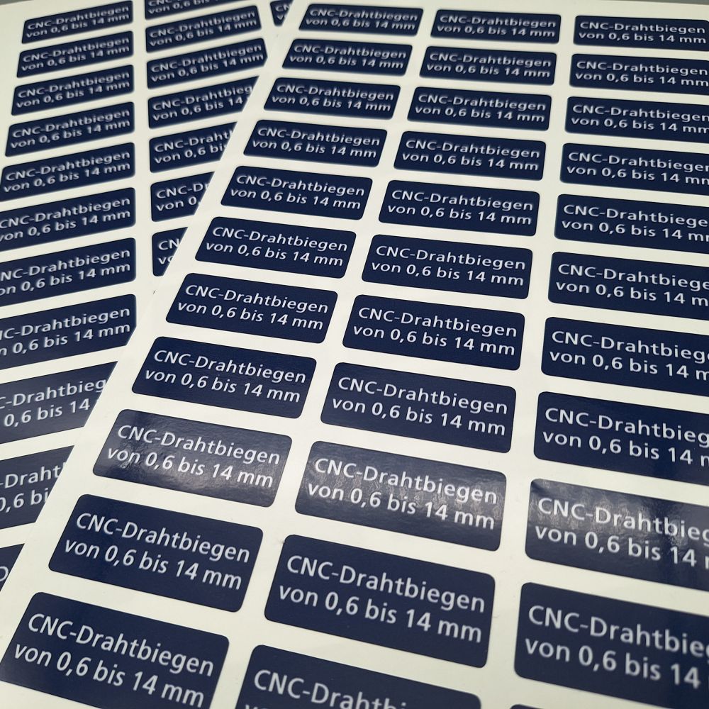 Aufkleberbogen als Digitaldruck