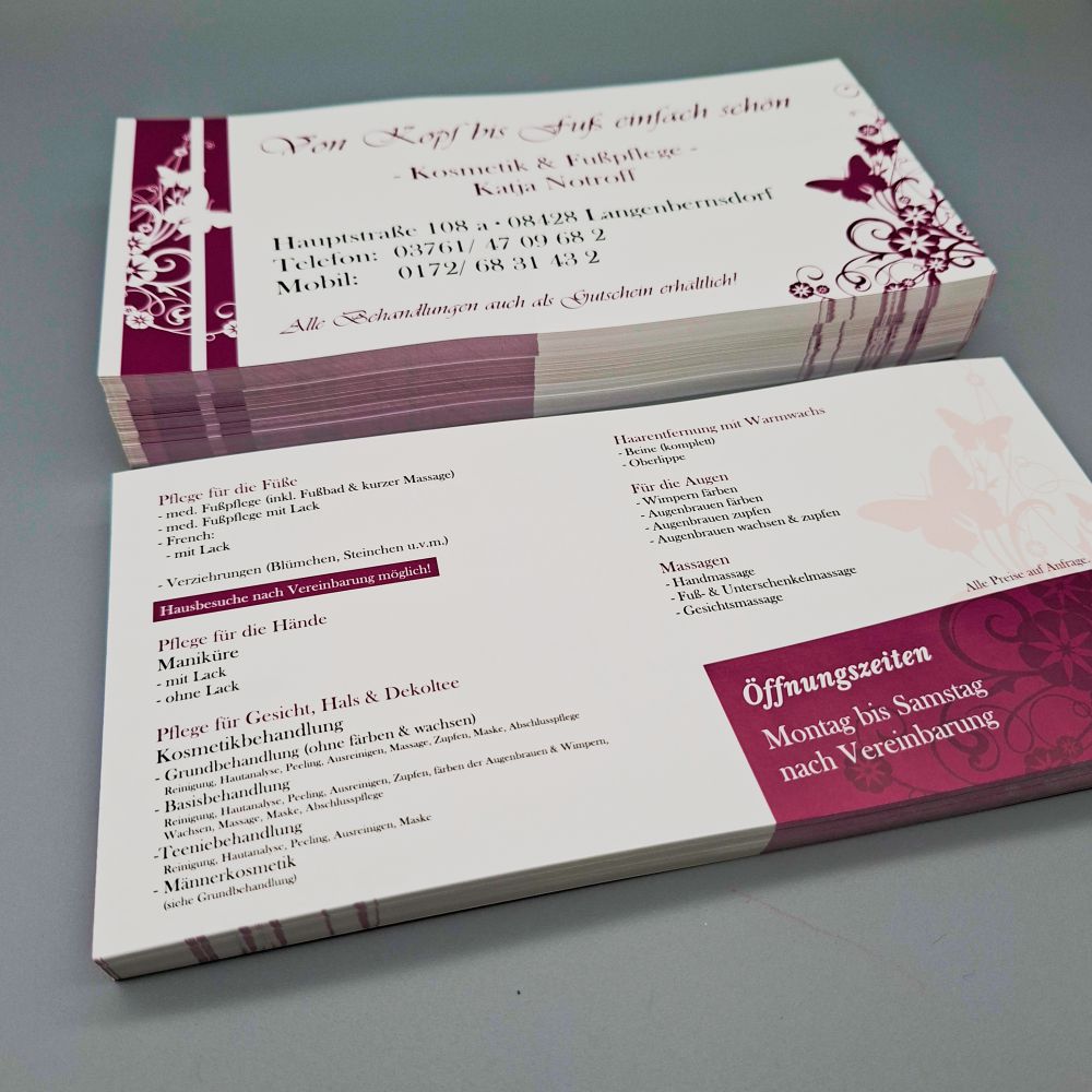 Flyer im Querformat