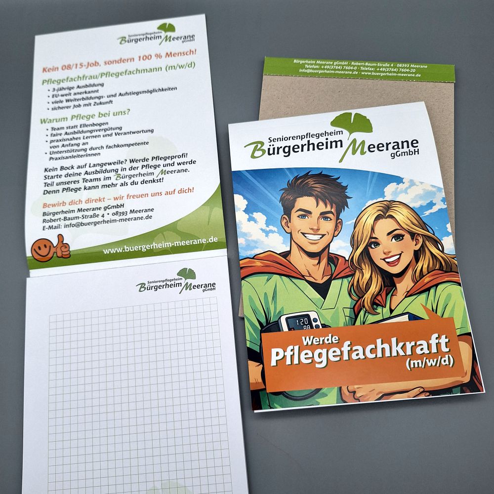 Schreibblock mit Deckblatt