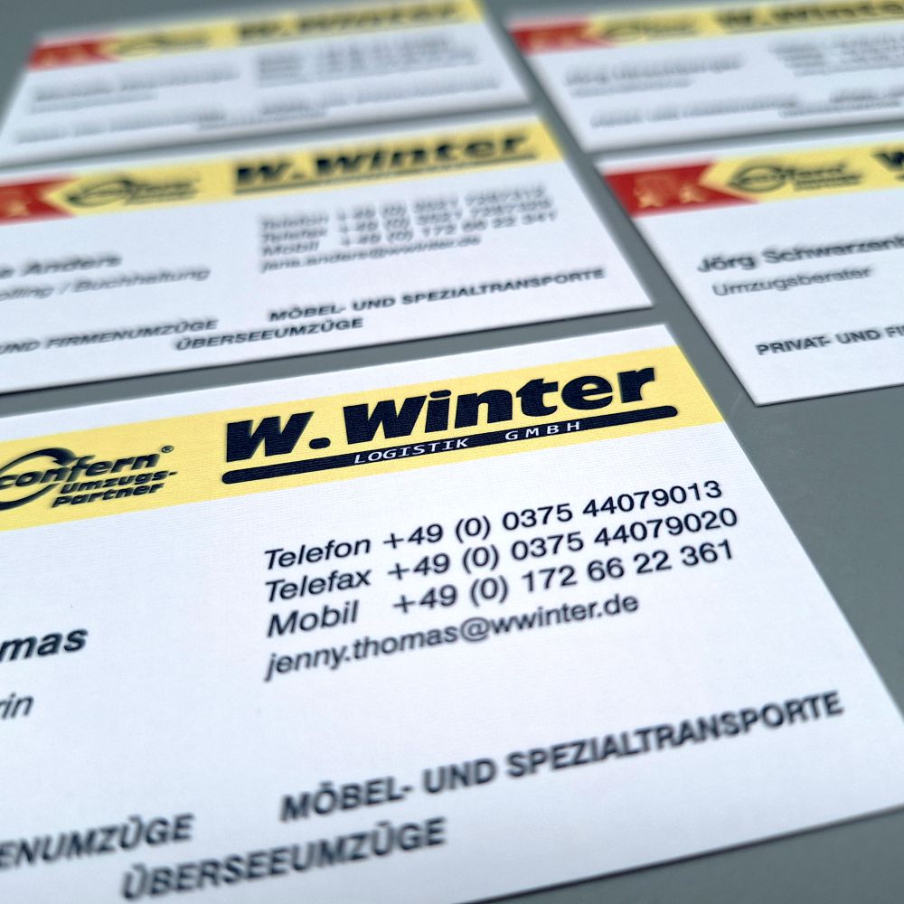 Visitenkarten Leinenstrukturpapier