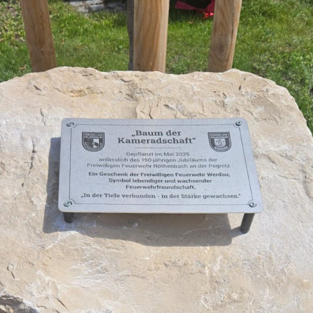 Lasergravierte Gedenktafel