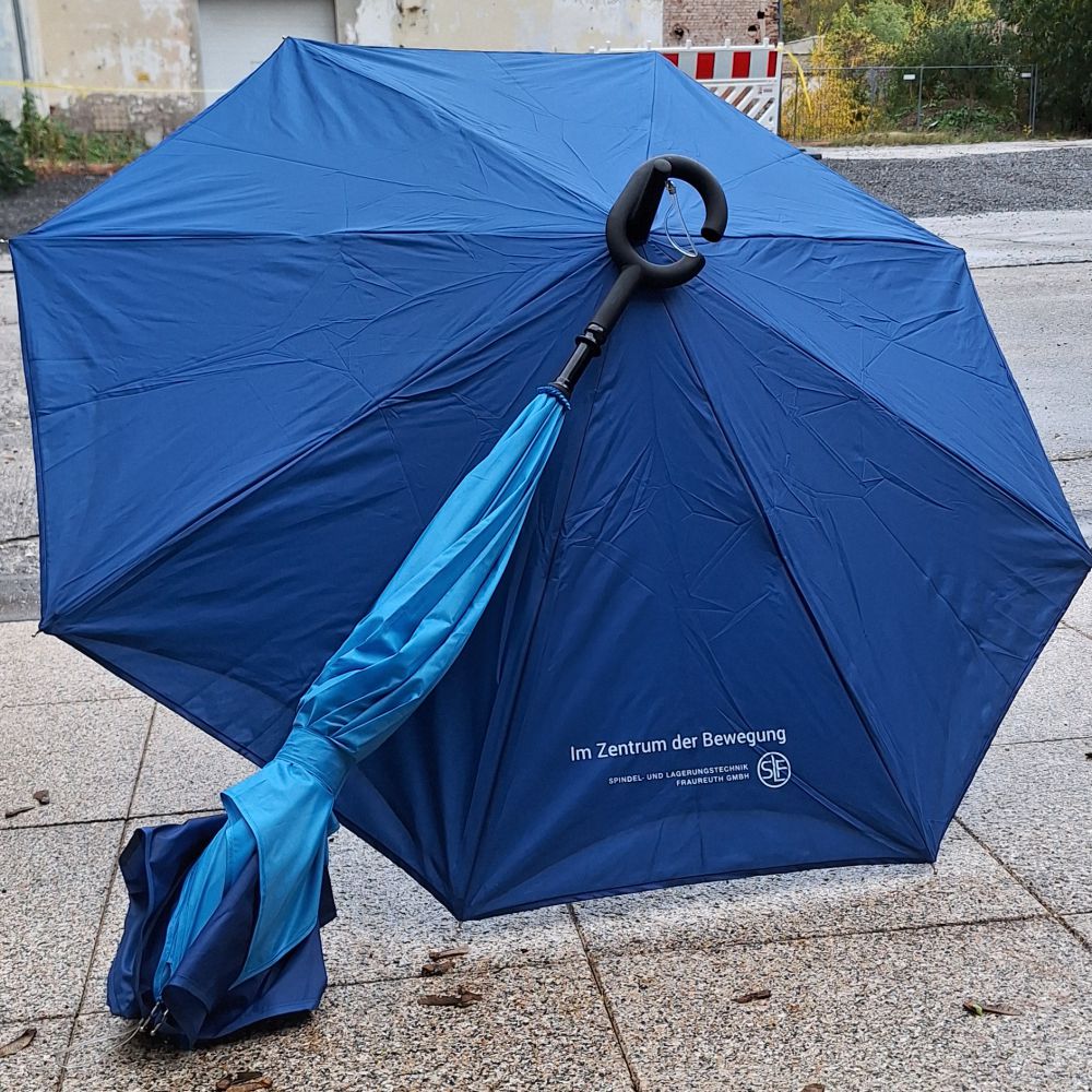 Der „umklappbare“ Regenschirm